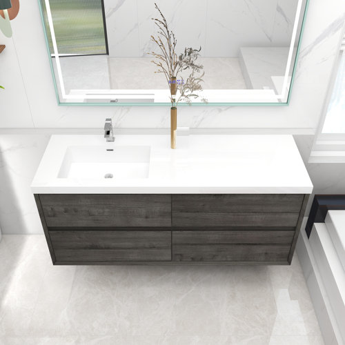 Latitude Run® Antheny 60'' Single Bathroom Vanity with Acrylic Top ...